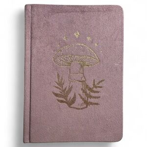 NEW Lavender Corduroy Textured Daily Planner with Gold Mushroom Embroidery